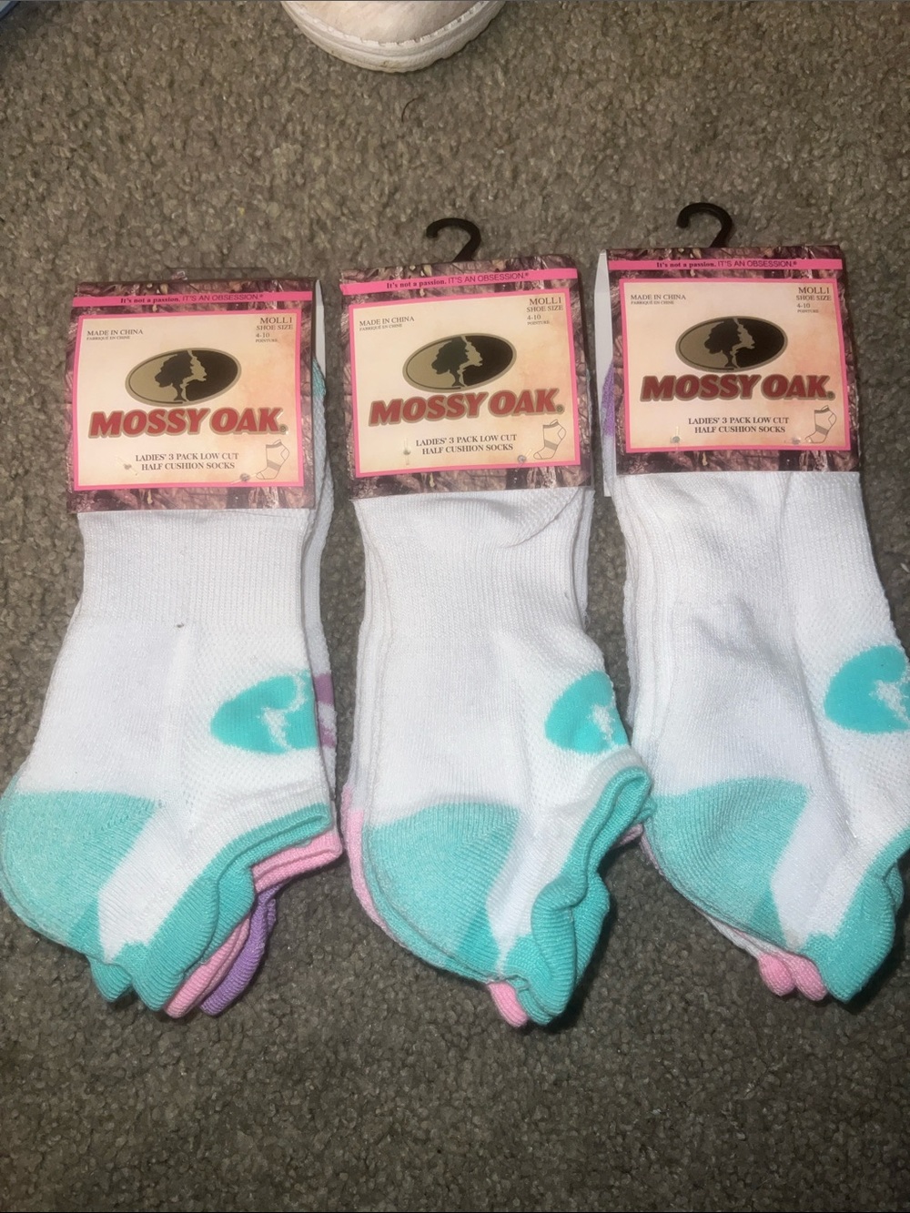 Mossy Oak Women’s 3 Pack Low Cut Socks